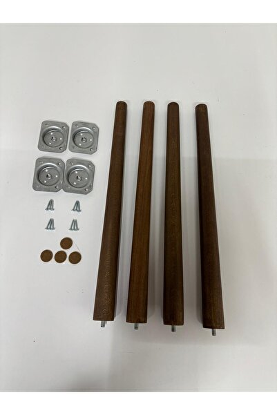 HAMADEX 44 cm din lemn de mesteacăn închis, picior de mobilier din lemn conic...