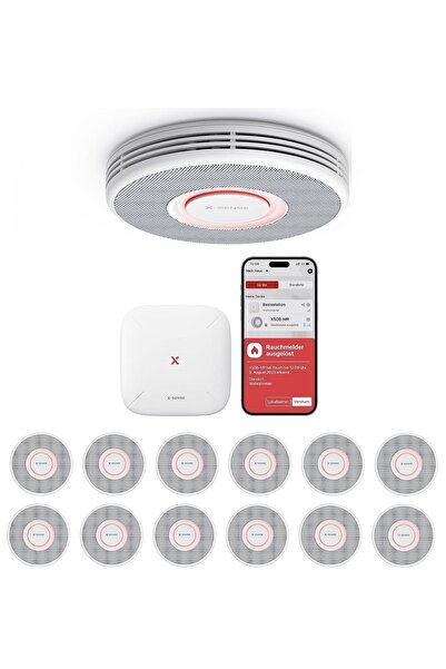 X-Sense XS0B-MR İkazlı Duman Dedektörü SBS50 Baz İstasyonlu,Kablosuz, Yangın ...