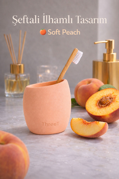 ThreeT Beton diş fircalik pastel pembe