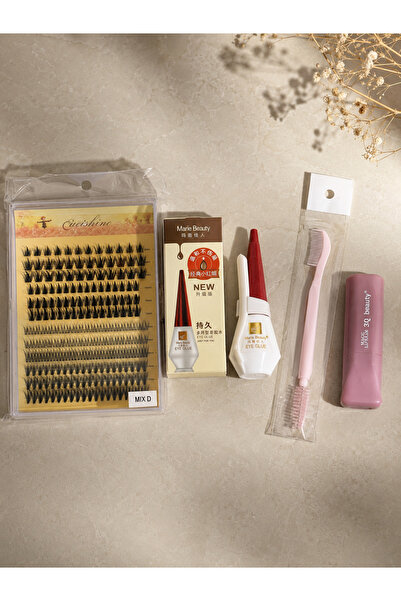 DIY Set Gene False Smocuri MIX D + Adeziv + Pensetă – Aplicare Profesională