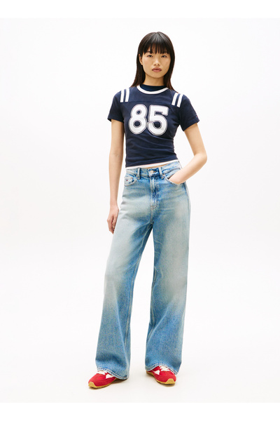 Tommy Jeans Lacivert Kadın Denim Pantolon CLAIRE HR WD BJ6136