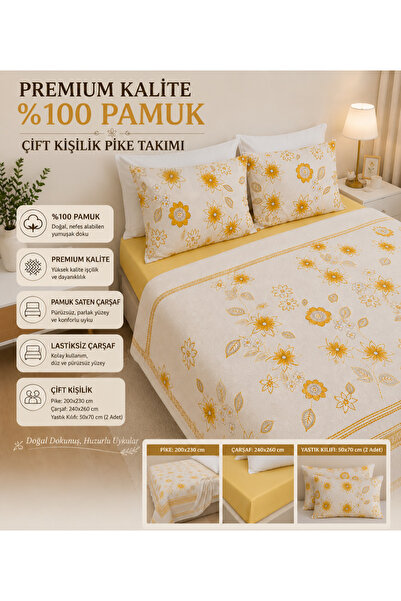 vanillasoft Vanilla Soft Çift Kişilik Pike Takımı