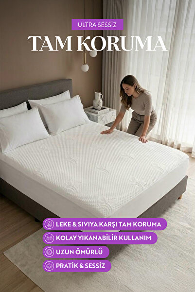 Mions Orla Bambu Sıvı Geçirmez Ultra Sessiz Yatak Koruyucu Alez - 160x200x35