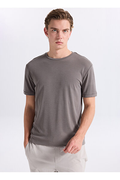 GMG FIRENZE Bisiklet Yaka Gri Erkek T-Shirt GU26MSS03002