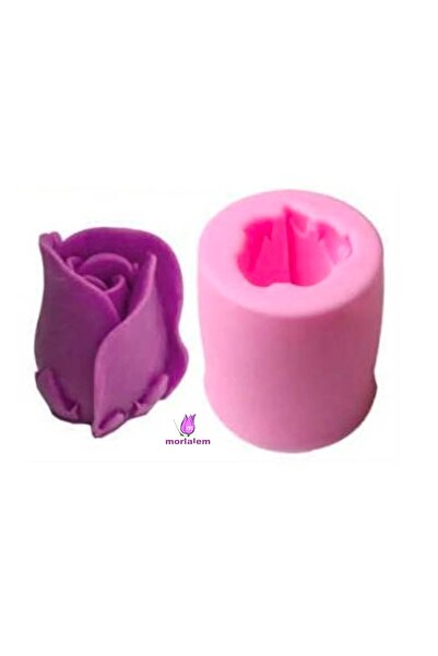 morlalem m 3 Boyutlu 5cm Tomurcuk Gonca Gül Çiçek Silikon Kalıp K-069, Kokulu...