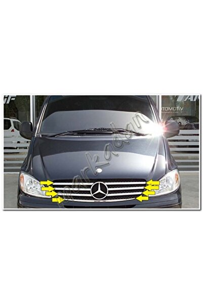 DB Chrome Mercedes Vito Ön Panjur Nikelajı 2004-2010 7 Parça P.Çelik
