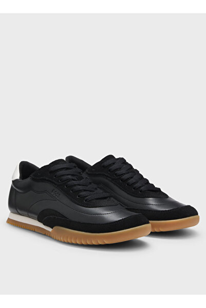 BOSS Siyah Kadın Deri Sneaker Carlynn_Lowp_ltsd