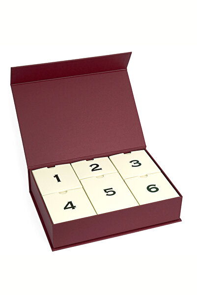 Paranagöre 6'lı Bordo Advent Calender Mıknatıslı ( Boş Hediye Kutusu )