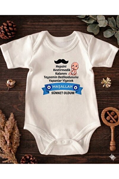EYDUBABY sünnet teyze yazılı zıbın bebek body zıbın bebek body giyim yenidoğa...