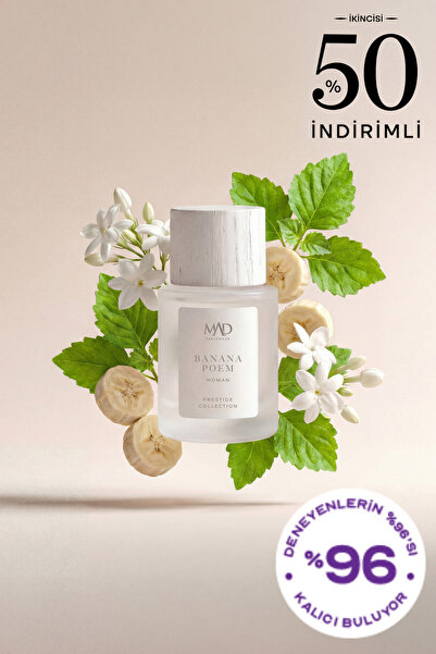 Mad Parfüm Mad Banana Poem Prestige 50 ml Kadın Parfüm | Çiçeksi - Muz - Havalı