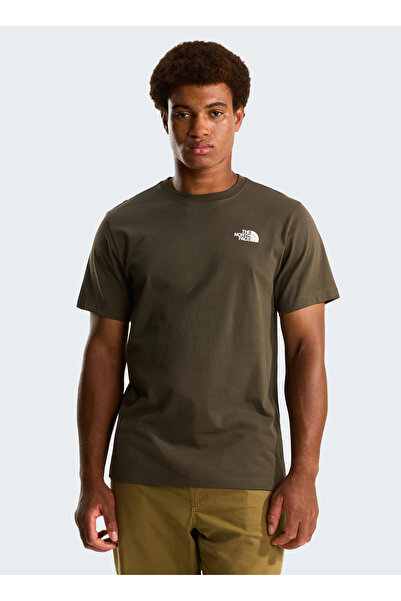 THE NORTH FACE NF0A8GUW21L1-NORTH FACES TEE-GRAP Haki Regular Fit Düz Erkek T...