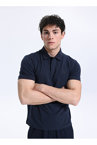 EA7 Erkek Lacivert Polo Yaka T-shirt 7M000228_AF10373_UB102