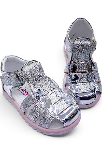 BEEBRON Orthopedic Baby Girl and Child Sandals Silver Kbgcm2406