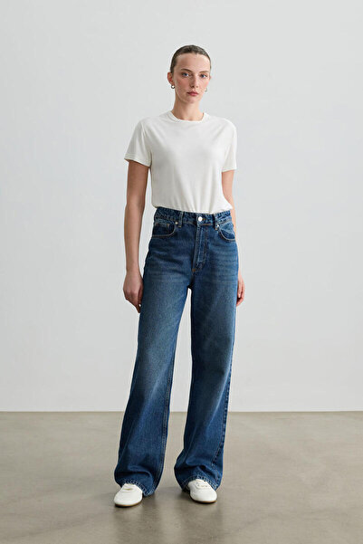 BE BLUE Blue Straight Fit Denim Pants