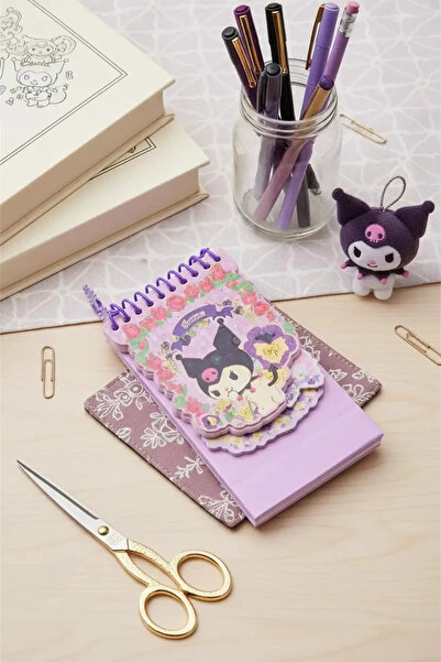 Miniso Sanrio Lisanslı Kuromi Figürlü Telli Mini Defter – 60 Yaprak Dayanıklı...