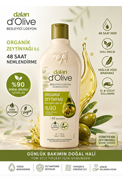 Dalan D Olive Organik Zeytinyağı Besleyici Losyon 400 ml