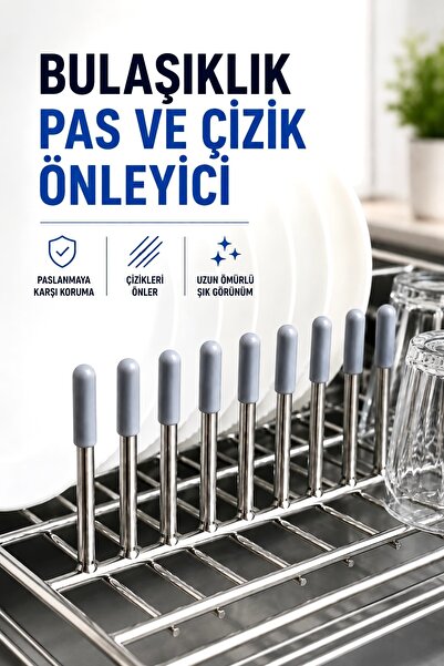 ozzen Bulaşık Makinesi Sepet Ucu Kapak 50 Adet – Pas Önleyici, Çizilme Engell...