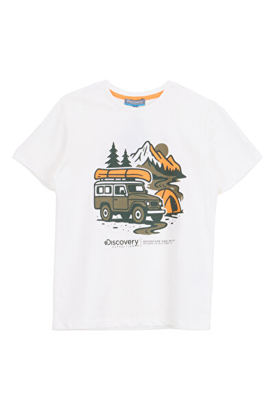 Discovery Expedition Beyaz Erkek Çocuk Baskılı T-Shirt D6SB-TST3069