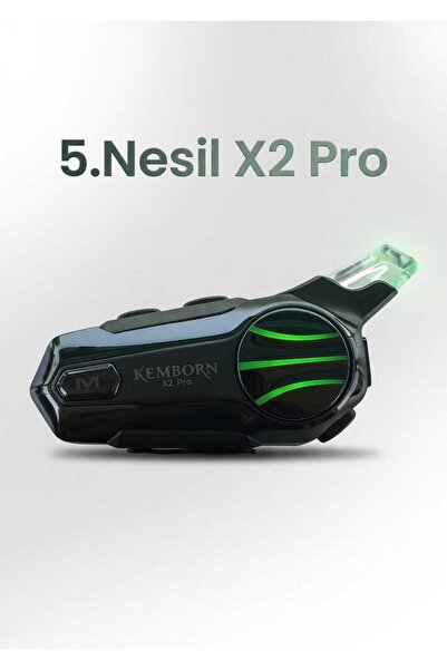 kemborn X2 Pro Kask Kulaklık Intercom Seti 1 Adet 2 Kişilik Intrekom Bluetoot...
