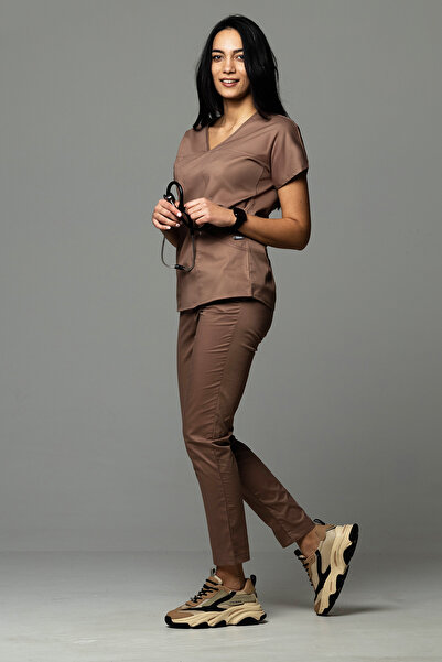 OEM Uniformă medicală pentru femei, bluză și pantaloni, slim fit, FLEXI AMBRA...