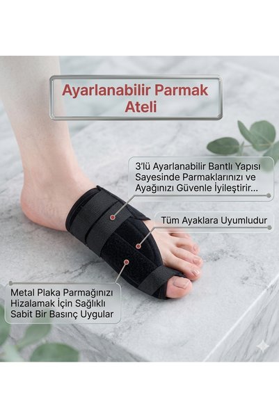Markaflex Medikal Halluks Valgus Gece Ateli Düzeltici Ayak Baş Parmak Kemiği Çıkıntısı Bunyon Kemik Koruyucu