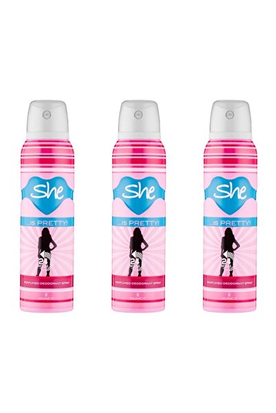 She Is Pretty Kadın Deodorant 150ml 3lü Paket