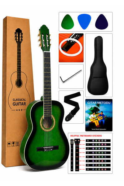 FRANSUA Victor Klasik Gitar Seti Yeşil