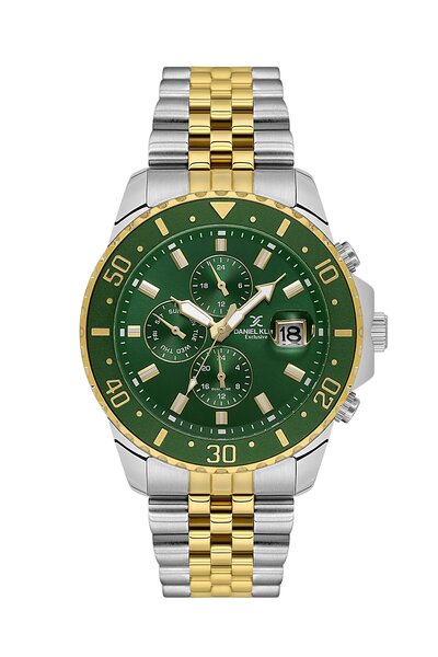 Daniel Klein Kadranı Yeşil Kordonu Gold Gümüş Renk 45 Mm Hediye Paketli İç Gö...