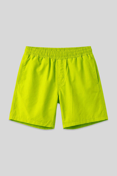 TOMMY LIFE Neon Yellow Quick Dry Standard Fit Men's Swim Shorts - 81237