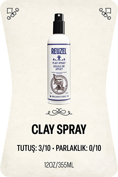 Reuzel Clay Spray Erkekler için Şekillendirici Saç Spreyi 355ML