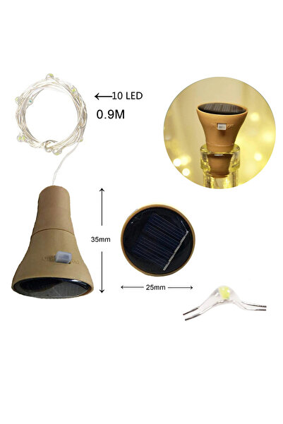 Choice 1 PC Warm LED Solar Powered Bottle Stopper Light String Outdoor Waterp...