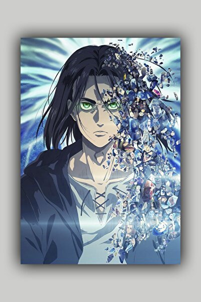 Luna Marissa Attack On Titan Eren Yeager Poster - Çerçevesiz Duvar Posteri