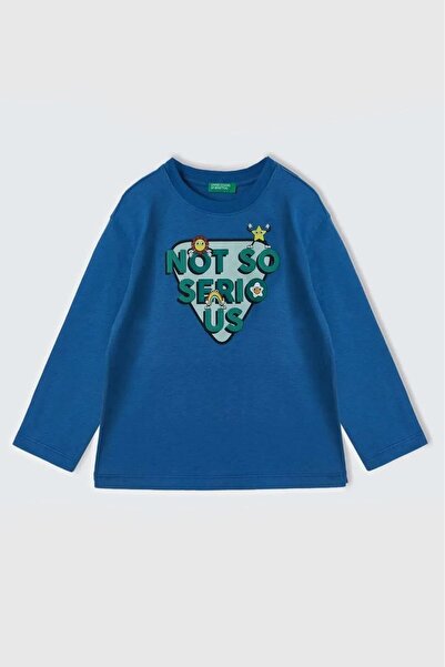 Benetton طفل رضيع كم طويل - أبيض