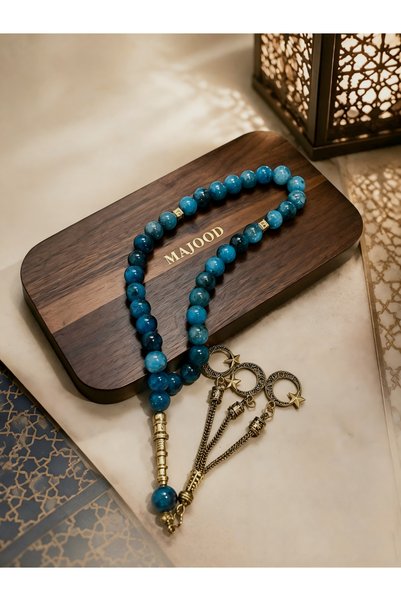 MAJOOD 33 Natural Agate prayer beads/Tasbih/ 10mm/for men and women/Perfect Ramadan Gift