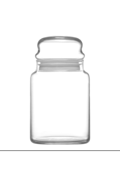 LAV Greenhouse Glass Jar Set of 2 Medium Size 890 ml White Glass Lid (Food St...