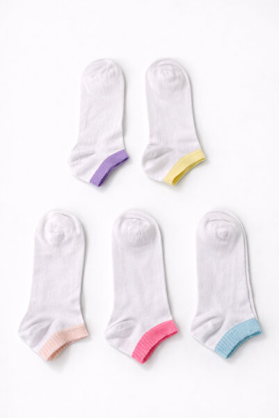 Ecrou Women's 5-Pack White Socks in Conch Color
