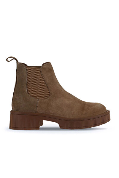 Bueno Shoes Cizme cu toc pentru femei din piele intoarsa maronie 01wv9002