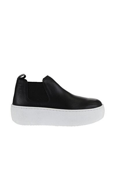 Bueno Shoes Μαύρες Λευκές Δερμάτινες Γυναικείες Μπότες με τακούνι 01wv5505