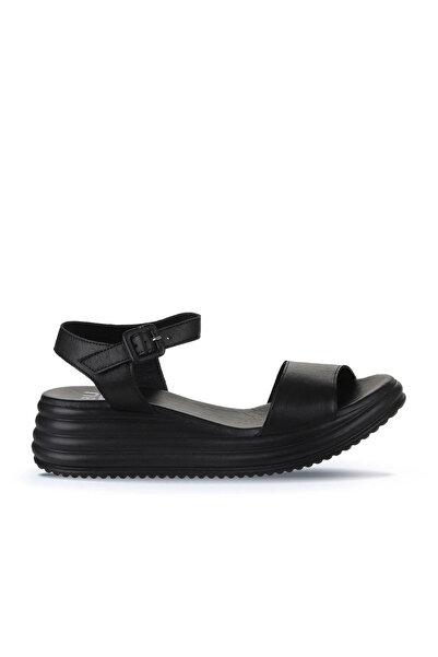 Bueno Shoes Sandale cu toc pentru femei din piele neagră 01wy5700