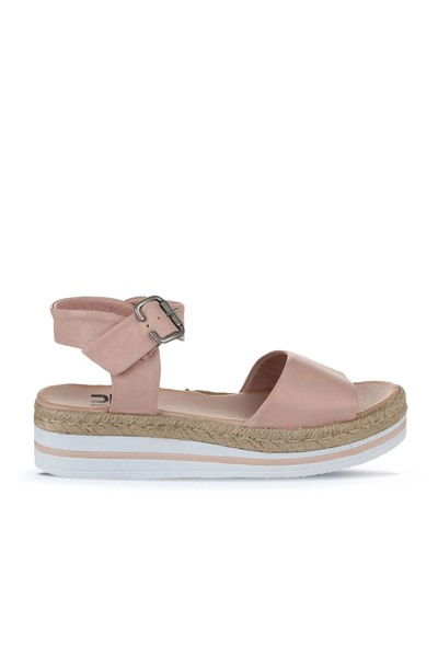Bueno Shoes Powder Leather Women's Wedge Heeled Sandals 01Ws4216