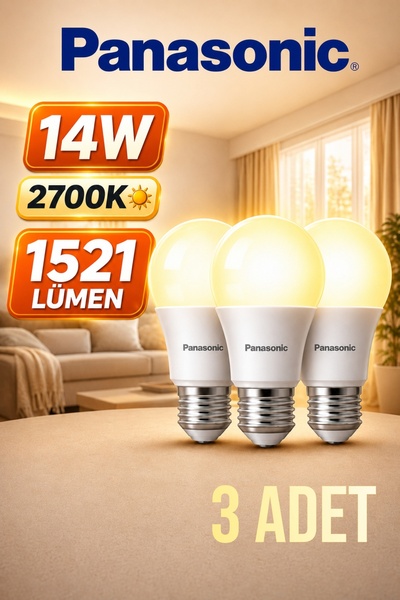 Aryes 14W E27 Duy Sıcak Sarı Işık Led Ampul 3'lü Set - 1521 Lümen 2700K