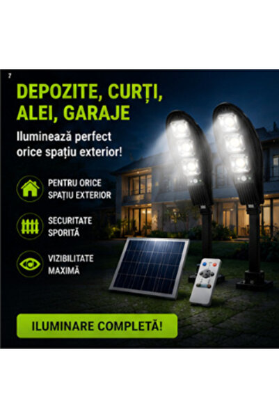 OEM Set 2 x Lampa Solara stradala 90 LED-uri (RO-V06)
