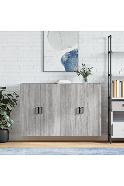 Concept Dulapuri montate pe perete, 2 buc, gri sonoma, 69,5x34x90 cm