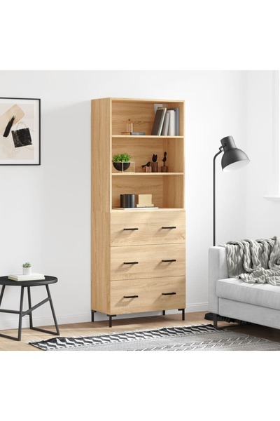 Concept Dulap înalt, stejar sonoma, 69,5x34x180 cm, lemn compozit