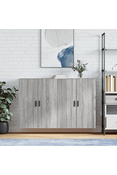 Concept Dulapuri montate pe perete, 2 buc, gri sonoma, 69,5x34x90 cm