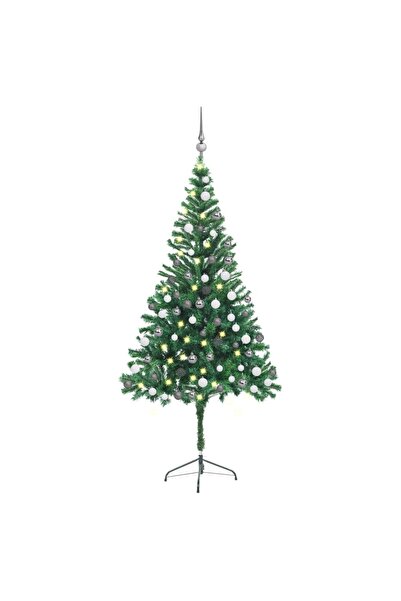 Concept Brad de Crăciun artificial cu LED-uri&globuri 180 cm 564 ramuri