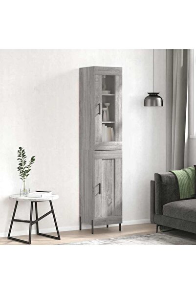 Concept Dulap înalt, gri sonoma, 34,5x34x180 cm, lemn prelucrat