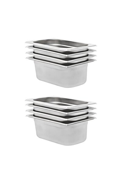Concept Recipiente Gastronorm 8 buc. GN 1/4 100 mm oțel inoxidabil