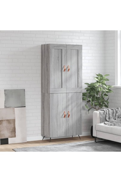 Concept Dulap înalt, gri sonoma, 69,5x34x180 cm, lemn compozit
