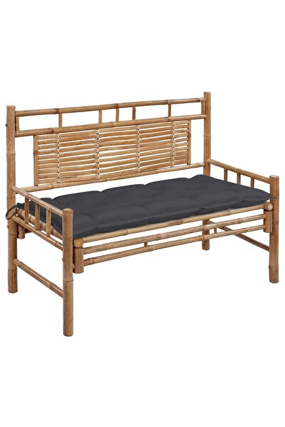 Concept Bancă de grădină cu pernă, 120 cm, bambus